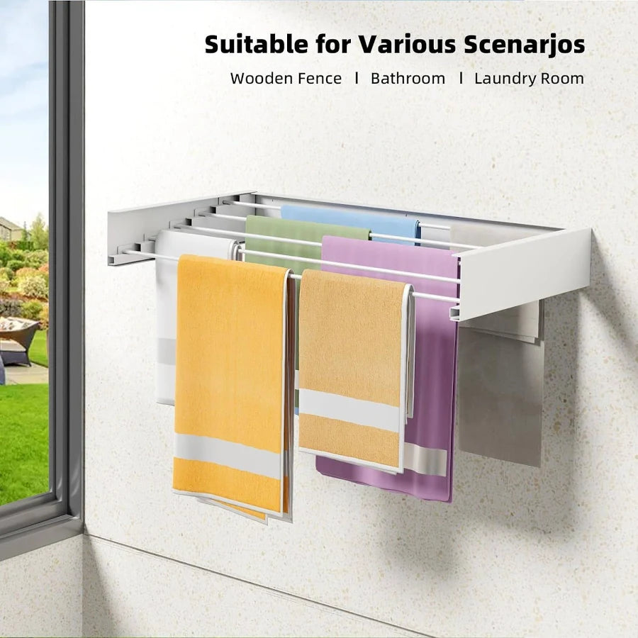 Wall Mounted Foldable Laundry Drying Rack